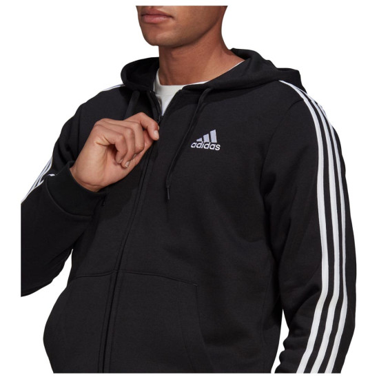 Adidas Ανδρική ζακέτα Essentials Fleece 3-Stripes Full-Zip Hoodie Adidas Ανδρική ζακέτα Essentials Fleece 3-Stripes Full-Zip Hoodie